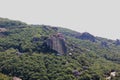 Monastery of Rousanou St. Barbara in Meteora rock formation Kalambaka