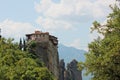 Monastery of Rousanou St. Barbara in Meteora rock formation Kalambaka Greece