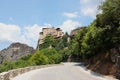 Monastery of Rousanou St. Barbara in Meteora rock formation Kalambaka Greece