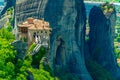 Monastery of Roussanou at Meteora, Greece Royalty Free Stock Photo