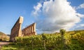 Monastery ruin Suben and Moselle vineyards Germany Royalty Free Stock Photo