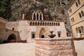 Monastery of Saint Anthony of Qozhaya, one of the oldest monasteries of the valley of Qadisha. Valley of Qadisha, Lebanon - June