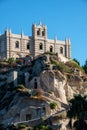 Monastery Sanctuary church of Santa Maria dell Isola on top of rock Royalty Free Stock Photo