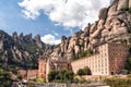 Monastery of Santa Maria de Montserrat on the mountain of Montserrat, Spain Royalty Free Stock Photo