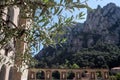 Monastery of Santa Maria de Montserrat. View of Monserat from monastery. Barcelona, Catalonia, Spain Royalty Free Stock Photo