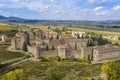 Monastery of Santa Maria de Poblet overview Royalty Free Stock Photo