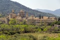 Monastery of Santa Maria de Poblet overview Royalty Free Stock Photo