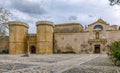 Monastery of Santa Maria de Poblet overview Royalty Free Stock Photo