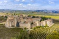 Monastery of Santa Maria de Poblet overview Royalty Free Stock Photo