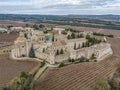 Monastery of Santa Maria de Poblet overview Royalty Free Stock Photo