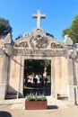 Monastery Santuari de Cura entrance gate on Puig de Randa, Majorca