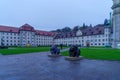 Monastery square and the Elephant parade, St. Gallen Royalty Free Stock Photo