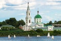 Ancient Monastery of St.Catherine on the confluence of rivers Tvertsa and Volga. City of Tver, Russia.