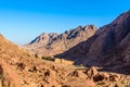 Monastery of St. Catherine and mountains near of Moses mountain, Sinai Egypt Royalty Free Stock Photo