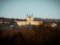 Monastery Svaty Kopecek. The Basilica Minor of the Visitation of the Virgin Mary on the Holy Hill church near Olomouc