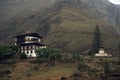 Monastery, Tamchhog Lhakhang, Bhutan Royalty Free Stock Photo