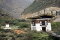 Monastery, Tamchhog Lhakhang, Bhutan Royalty Free Stock Photo