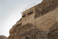 Monastery of the Temptation on the Mount of Temptation in Jericho in Palestine Royalty Free Stock Photo