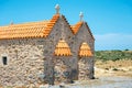 Monastery of Toplou near Vai beach Royalty Free Stock Photo