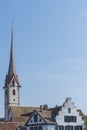 Monastery tower in the Swiss abbey Royalty Free Stock Photo