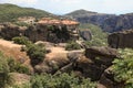 The Monastery of Varlaam in the Meteora Eastern Orthodox monasteries complex in Kalabaka, Trikala, Thessaly, Greece. Royalty Free Stock Photo