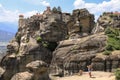 The Monastery of Varlaam of the Meteora Eastern Orthodox monasteries complex in Kalabaka, Trikala, Thessaly, Greece Royalty Free Stock Photo