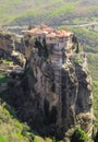 Monastery of Varlaam from Meteora monasteries in the north part of Greece. Royalty Free Stock Photo