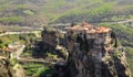 Monastery of Varlaam from Meteora monasteries in the north part of Greece. Royalty Free Stock Photo