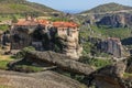 Monastery of Varlaam from Meteora monasteries in the north part of Greece. Royalty Free Stock Photo