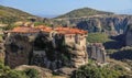 Monastery of Varlaam from Meteora monasteries in the north part of Greece. Royalty Free Stock Photo