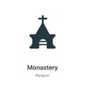 Monastery vector icon on white background. Flat vector monastery icon symbol sign from modern religion collection for mobile Royalty Free Stock Photo