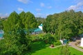 Monastery walls and courtyard in the Museum Alexandrovskaya Sloboda, Alexandrov city, Vladimir region, Russia