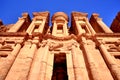 The Monastery (El Dayr) in Petra Ancient City in a Golden Sun