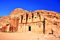 The Monastery (El Dayr) in Petra Ancient City in a Golden Sun, Jordan