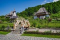 The monastic ensemble of Barsana Monastery. Maramures County, Romania, Europe. Royalty Free Stock Photo