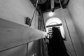 Monastic life of the hermit old monks in the orthodox church in Roumania , priest praying in solitude