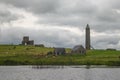 Monastic site at Devenish Island, County Fermanagh, Northern Ireland Royalty Free Stock Photo