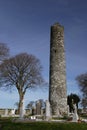 Monastic tower in grave yard, Royalty Free Stock Photo