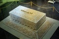 Monastir, Tunisia, Africa - July, 2012: Inside the mausoleum of Habib Bourguiba, Marble coffin Royalty Free Stock Photo