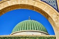 Green marble dome over the mausoleum of the Tunisian founder Habib Bourguiba