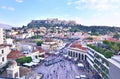 Monastiraki square and Acropolis view Athens Greece