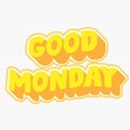 Monday Text Effect and text editable style Royalty Free Stock Photo