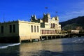 Mondello beach, liberty sea building. Italy