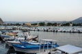 Mondello Motorboat Marina on Sicily Royalty Free Stock Photo