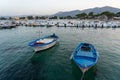 Mondello Motorboat Marina on Sicily Royalty Free Stock Photo