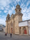 MONDONEDO, SPAIN - AUGUST 08, 2021:Roman Catholic cathedral in the town of Mondonedo,Lugo,Galicia,Spain