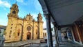 Main facade of the historic cathedral of MondoÃÂ±edo, Lugo province, Galicia, Spain