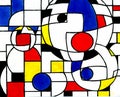Mondrian painting neoplasticism Royalty Free Stock Photo