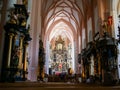 Mondsee/Austria - june 2 2019: interior of the basilika of St Michael in Austria