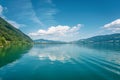 Mondsee lake in Salzkammergut in Austria during summer